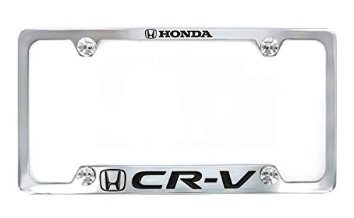 Honda CR-V Chrome Plated Metal Bottom Engraved License Plate Frame Holder