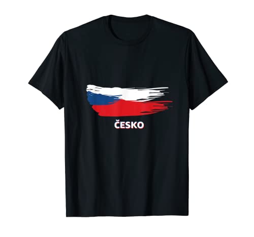 Flag Czech Republic T-Shirt, Black