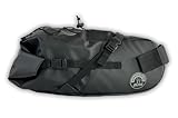 Seat Bag Bikepacking - Bolsa de sillín de bicicleta impermeable de gran capacidad con bolsa de compresión (Negro)