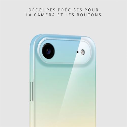 Coque iPhone Air rigide imprimée dégradé beige-rose-menthol par Oneflow