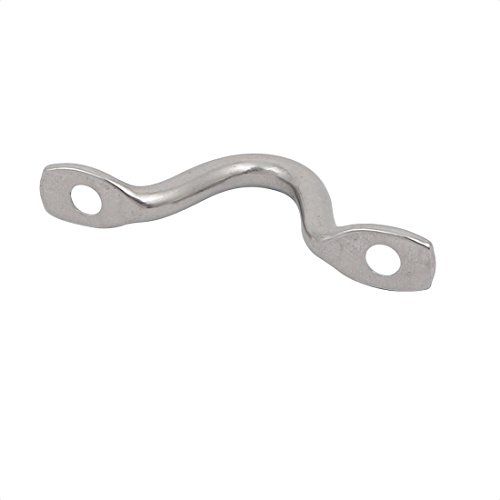Image of uxcell 304 Stainless Steel 4mm Thick Humpback Shape Fixed Buckle Pad Eye Plate 6pcs