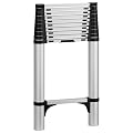 Awjaisca 12.8ft to 15.5ft Telescoping Extension Ladder, Stainless Steel Folding Telescopic Design with Secure Locking Mechanism, RV & Outdoor Tasks, Supports Up to 330lbs White 470cm
