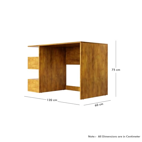 Image of Bniture Wooden Study Table for Home | Engineered Wood Study Table with Side Storage Shelf | Multi Purpose Computer Desk for Writing & Study | Laptop Table for Study Room & Office | Giant Wood