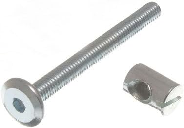 100 X BARREL NUTS 14MM AND 4 X BOLTS M6 X 60MM FOR COTS BEDS