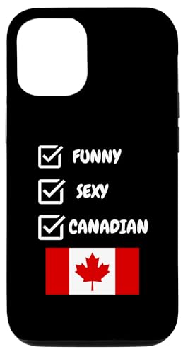 Carcasa para iPhone 14 Pro Divertido y sexy canadiense divertido Día del Orgullo de la Bandera de Canadá