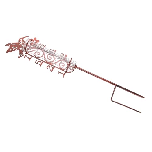 SOLUSTRE Metal Stake Rain Gauge Portable Digital Rain Gauge for Garden Decorative Lawn Rain Gauge