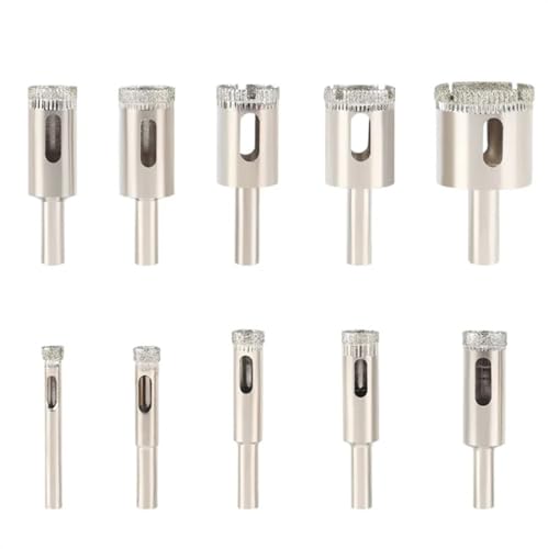 Set 10 brocas diamantadas 6-30 mm para vidrio y cerámica miniatura 1