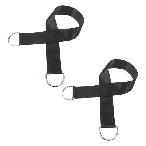HOODANCOS 2 Piezas Cinturón de Nylon Negro para Pesas y Mancuernas Ajuste para Diferentes Tamaños, Adecuado para Gimnasio en Casa y Fitness Comercial