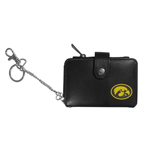 Portefeuille en cuir Iowa Hawkeyes Siskiyou noir femme portefeuille NCAA