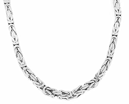 Collier byzantin plaqué argent d'exception au design tressé haut de gamme