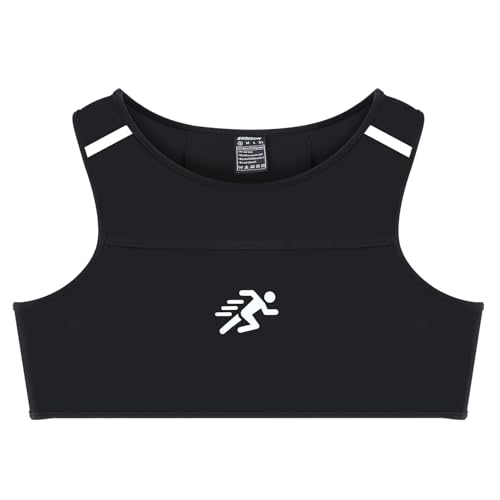 EKRISON Running Vest Gear Lightweight Running Sport Gear for Outdoor Sports Reflective Vest for Men Women Medium Black