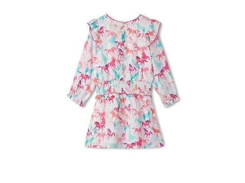 Hatley Girls' Photo Print Horses Smocked Waist Dress (Toddler/Little Big Kid)2