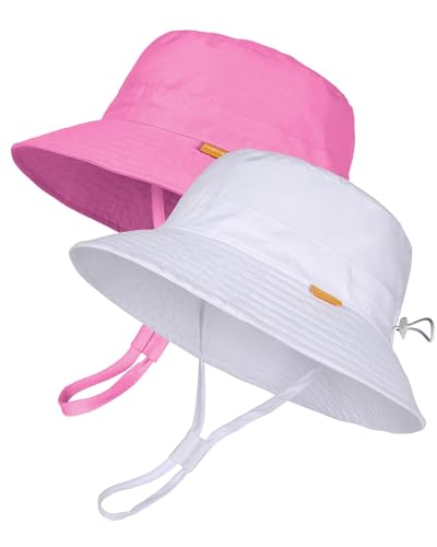Image of FURTALK Baby Sun Hat Toddler Boys Girls Bucket Hat for Kids 0-5 Years UPF 50+ Sun Protective Child Summer Beach Hats