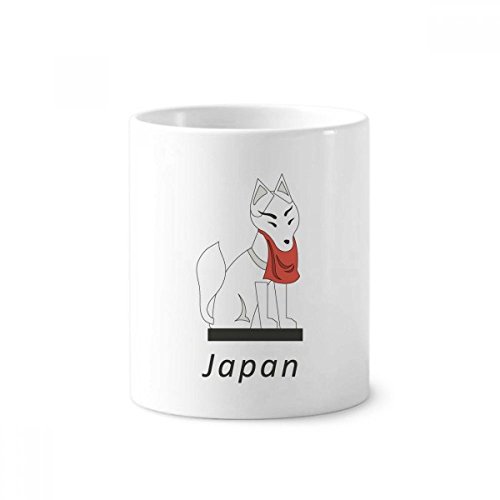Coupe céramique Renard Japonais 350ml tasse blanche et pot à crayons zen