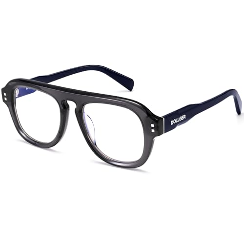 Image of Dollger Aviator Blue Light Glasses for Men Women Acetate Anti Bluelight Blocking Glasses for Computer Fashion Eyeglasses