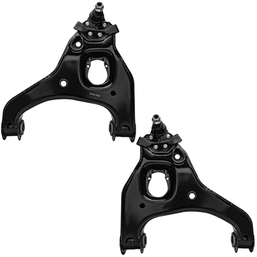 Image of Detroit Axle - RWD Front End Control Arms Kit for 1999-2006 Chevy Silverado 1500 GMC Sierra 1500, 2 Lower Control Arms w /Ball Joints 4 Inner & Outer Tie Rods 2000 2001 2002 2003 2004 2005 Replacement