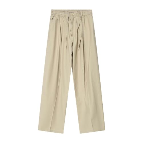 Pantalon ample fluide et drapé à taille haute pour l'été