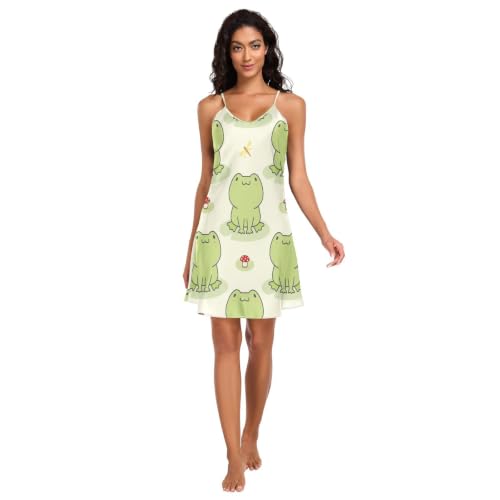 Chemise de nuit courte en soie libellule idéale pour vos nuits d'été et moments de détente