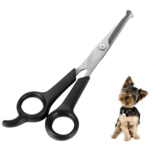 Professional Pet Grooming Scissors with Round Tip Stainless Steel Dog Eye Cutter for Dogs and Cats