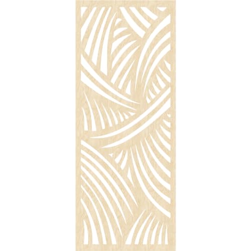 Image of 33 3 /8 inchW x 84 3 /8 inchH x 3 /8 inchT Chester Decorative Fretwork Wood Wall Panels, Birch