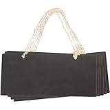 Juvale Small Hanging Chalkboard Signs for Weddings, Restaurants, Home Decor (6 Pack, 7x3 in)