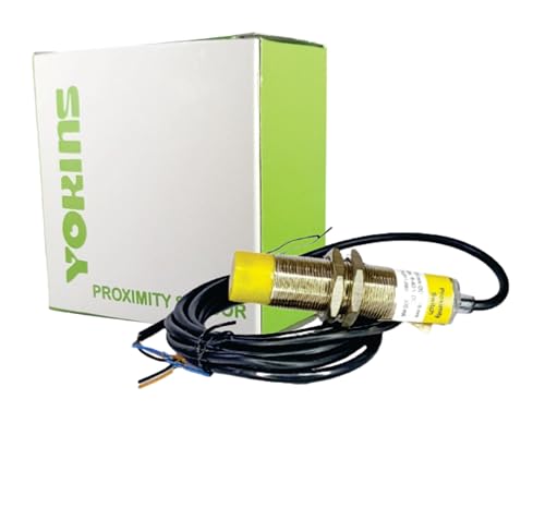 Image of Yokins Inductive Proximity Sensor switch NPN NO 06-40V DC 18mm, SENSING 8MM with 2 MTR 3 Core Cable