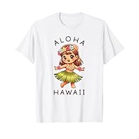 Aloha Hawaii Hawaiian Cute Hula Dance Dancer Girl Kids Girls T-Shirt
