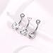 REVOLIA 3Pcs 14G F136 Titanium Belly Button Rings for Women Hypoallergenic Cubic Zirconia Navel Rings Heart Belly Rings Sliver Pretty Belly Piercing Barbells 10mm