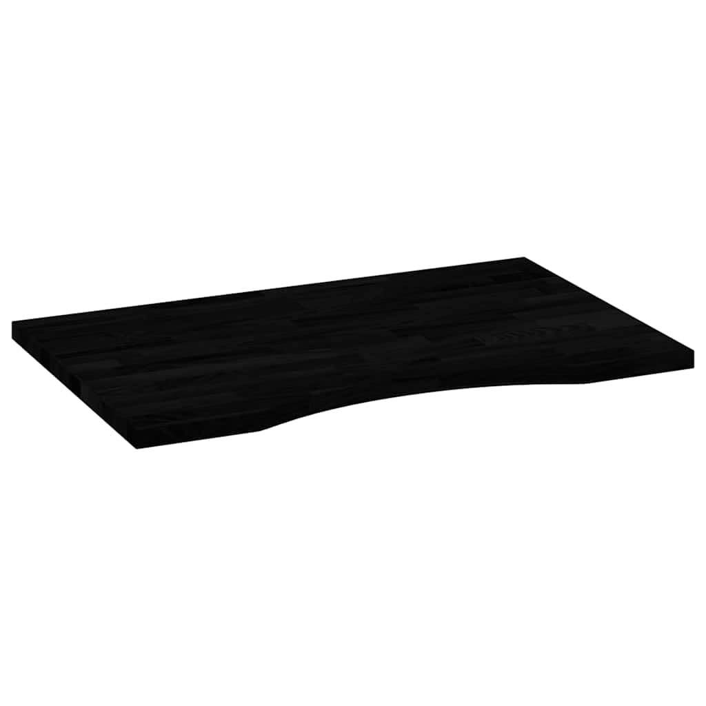 Piano da scrivania in rovere massiccio marrone scuro, 80 x 60 x 2,5 cm, rettangolare, piano di ricambio per mobili, accessorio fai da te, per ufficio, cucina, soggiorno, stabile e facile da