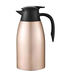 HwaGui Thermoskan, 2 liter, roestvrij staal, met Quick Tip-sluiting, koffiekan, dubbelwandige vacuümkan voor thee en…