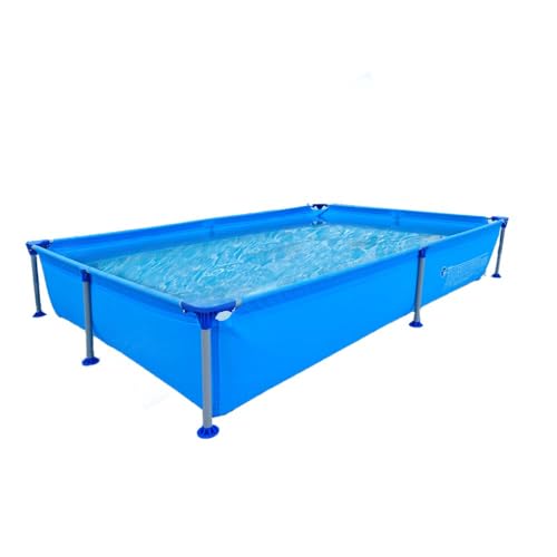 Bluverra Bluverra Rectangular Frame Swimming Pool Blue Plastic 228 x 159 x 42 cm