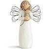 Willow Tree with affection Angel, I Love Our Friendship, Gift to Celebrate Loving Pets and Cat Lovers, Sculpted Hand-Painted Figurine