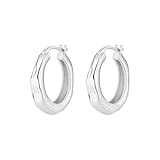 Genérico Arracadas Aro Corriente Ajustable Plata | 1par, Retro, Minimalista | Mujeres | Uso Diario, Salidas Casuales | Regalo