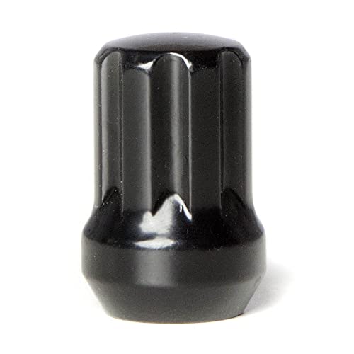 Image of Circuit Performance Spline Drive Tuner Acorn Lug Nuts Black 14x1.5 Forged Steel (24pc + Tool) Compatible with Dodge Challenger Charger