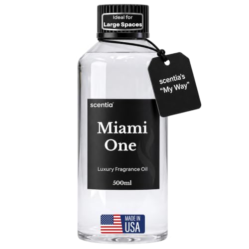 Scentia Miami One (My Way) Diffuser Oil for HVAC Scent Machine – Hotel Fragrance Inspired by 1 Hotel Miami Beach – 500 mL – Lemon, Sandalwood & Cedar Oil for Commercial & Cold Air Diffusers