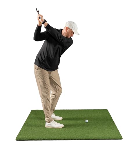 All Turf Mats® 4x5 Super Tee Golf Mat – Residue-Free Nylon Turf for Wooden or Rubber Tees, Flexible Urethane-Coated Backing