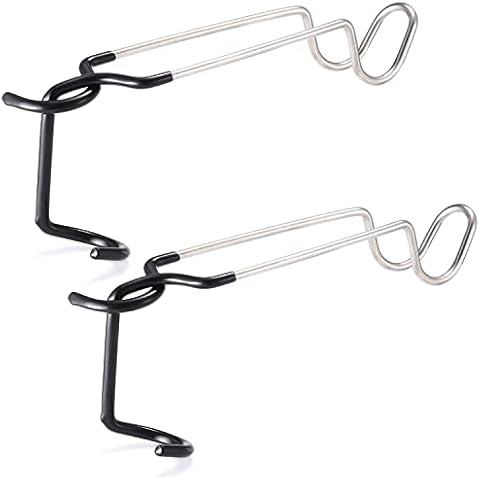 TOBWOLF 2PCS Outdoor Camping Lantern Hook Hangers, Stainless Steel lamp Hanger Stand, Portable Non-Slip Tent Lamp Hook Light Clamp Holder, Lantern Hangers for Outdoor Camping, Fishing, Hunting Cover