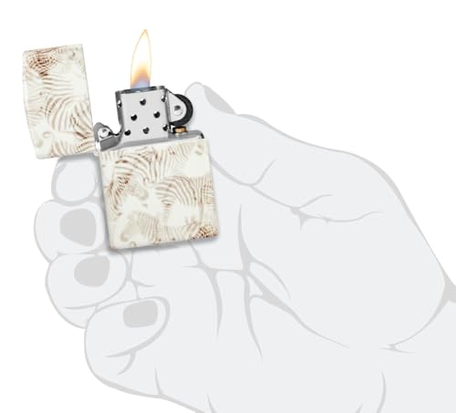 Zippo Zebra Pattern Glow in The Dark Matte Pocket Lighter