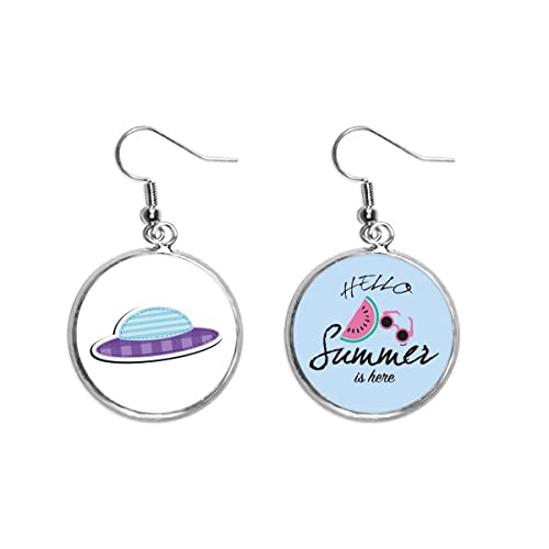 Pendientes de sandía Alien UFO joyería divertida universo de verano
