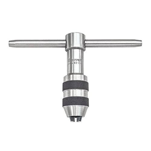 Image of Starrett T-Handle Tap Wrench - Ideal for Holding Taps, Drills, Reamers and Small Tools - 1 /4-1 /2 inch Capacity Tap Size, 3-1 /2 inch Body Length, 3 /16-5 /16 inch Square Shank - 93C