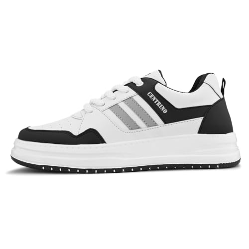 Image of Centrino High Top Sneakers for Men | Shoes for Man Stylish | Casual Lace-Up Lightweight Canvas Walking Shoes | Cushioned Insole | Breathable Comfortable | Anti-Skid Sole | Trendy Mens Sneaker Shoes (9538)