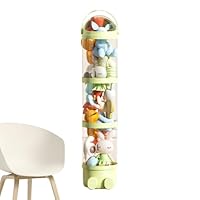 Tube De Rangement Transparent Pour Peluches - 162 Cm, Design Empilable 4 Niveaux, Pour Chambre Enfant, Salle De Jeux