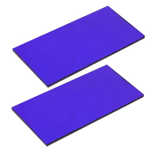 Kisangel 2pcs Replacement Chemistry Experiment Tools Lab Glass Sheets Decorative Cobalt Glass for School Science Labs