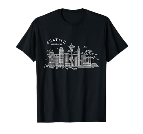 Seattle Skyline Vintage Seattle Washington T-Shirt