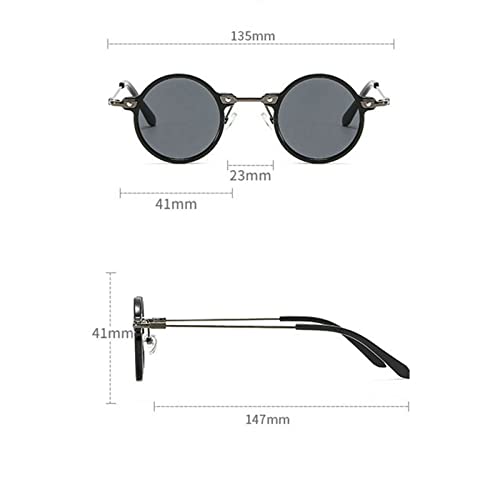 COTIA Small Retro Round Sunglasses Men Punk Hip Hop Women Sun Glasses4