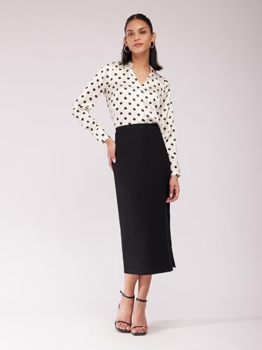 Image of FableStreet Women Shirts | Comfort Fit Spread Collar | Premium Satin Fabric for Formal, Business Casual