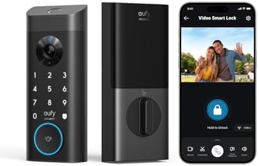 eufy Security Video Smart Lock E330, 3-in-1 Camera+Doorbell+Fingerprint Keyless Entry Door Lock, Smart Built-in Wi-Fi Deadbolt for Front Door, Auto Lock, App Remote Control, Easy Installation