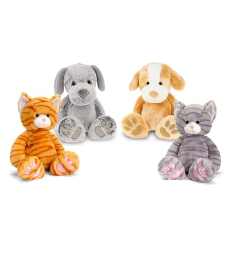 Keel Toys SF6336 Love to Hug Pets - Kitten or Puppy Soft Cuddly Plush Toy 25 cm, Choose from Four Styles