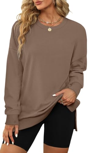 Image of XIEERDUO Womens Oversized Sweatshirts Pullover Casual Crewneck Long Sleeve Tops Comfy