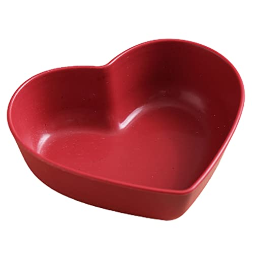 CUSROS Plato de salsa en forma de corazón, plato de servir aperit...